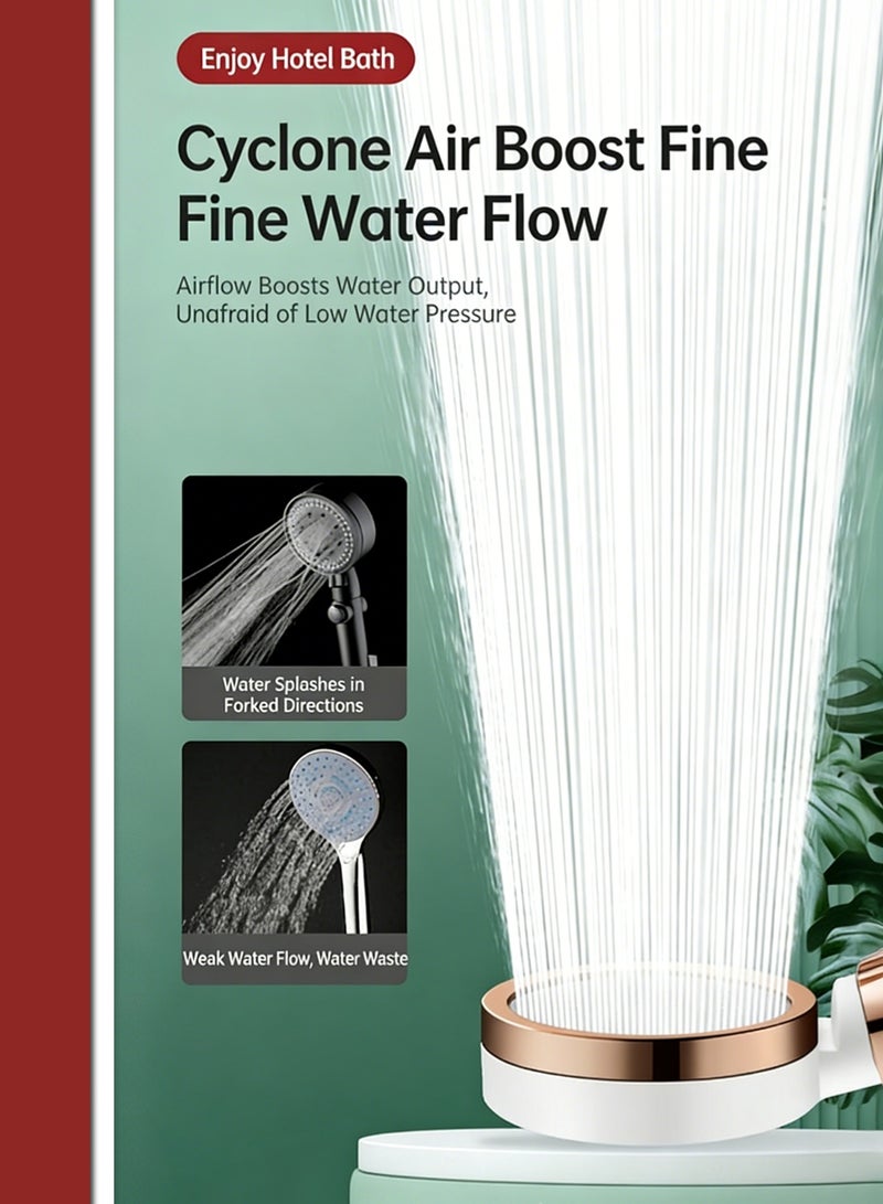 رأس دش عالي الضغط مزود بفلتر و4 خراطيش فلتر، بالإضافة إلى وحدة إزالة الكلور. فلتر دش يدوي يزيل الكلور والملوثات الضارة. فلتر مياه للاستحمام يقلل من تساقط الشعر ويحافظ على جفاف البشرة. مثالي للمياه العسرة. - Image 4